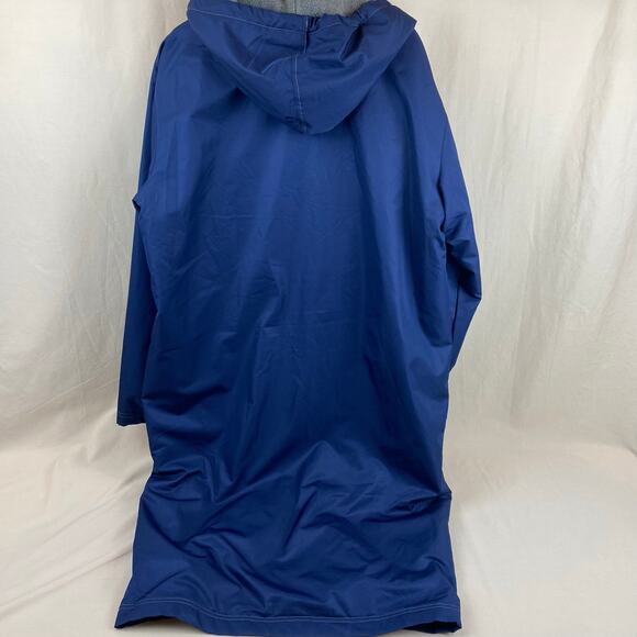 SPEEDO Navy Parka Fleece Lined Hooded Knee Length Unisex M Swimming Jacket - Picture 3 of 9